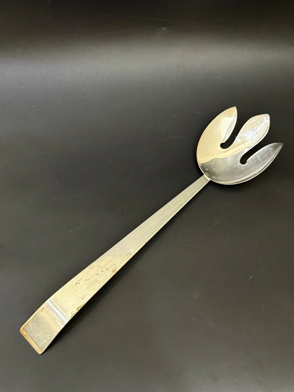 Vintage SSS HAWTHORNE NJ Quadruple Silverplate 13” Salad Serving Fork